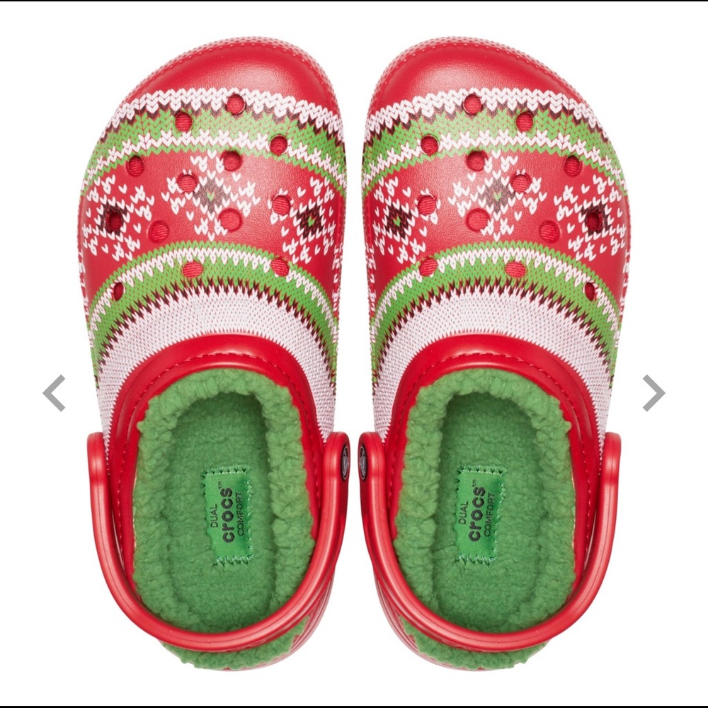 ❤️💚NWT Festive Fleece Lined Holiday Crocs💚❤️